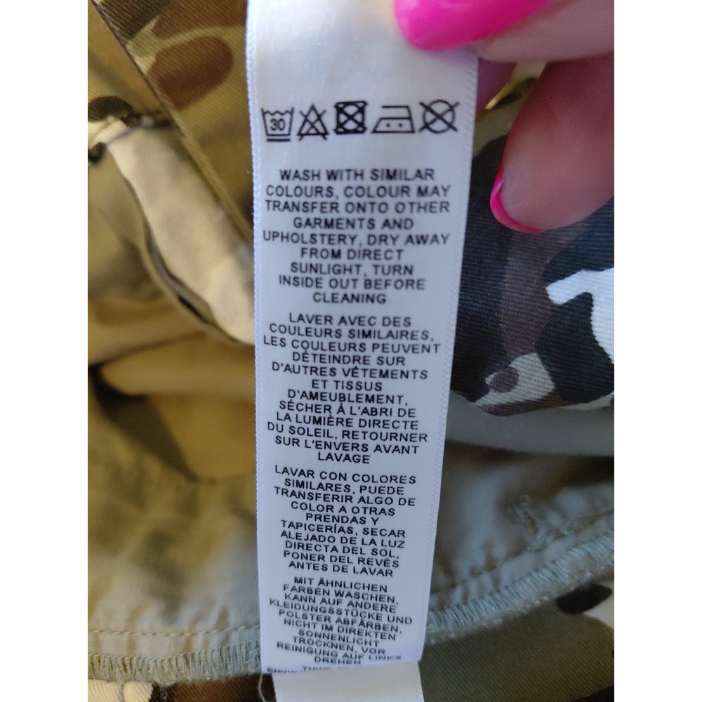 Y2K Asos Camo Pants Wide Streetwear Skater Size 14 Womens Military Utility - Picture 8 of 11